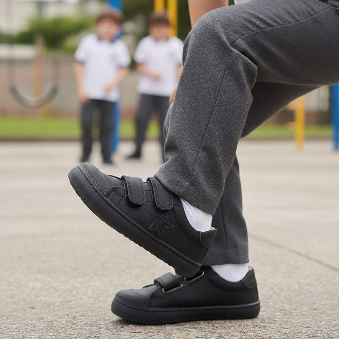 Zapatilla "Star" School Negra con velcro - Toddler