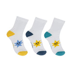 Pack de 3 Calcetines Ergonómicos Blancos School Talla 22-24