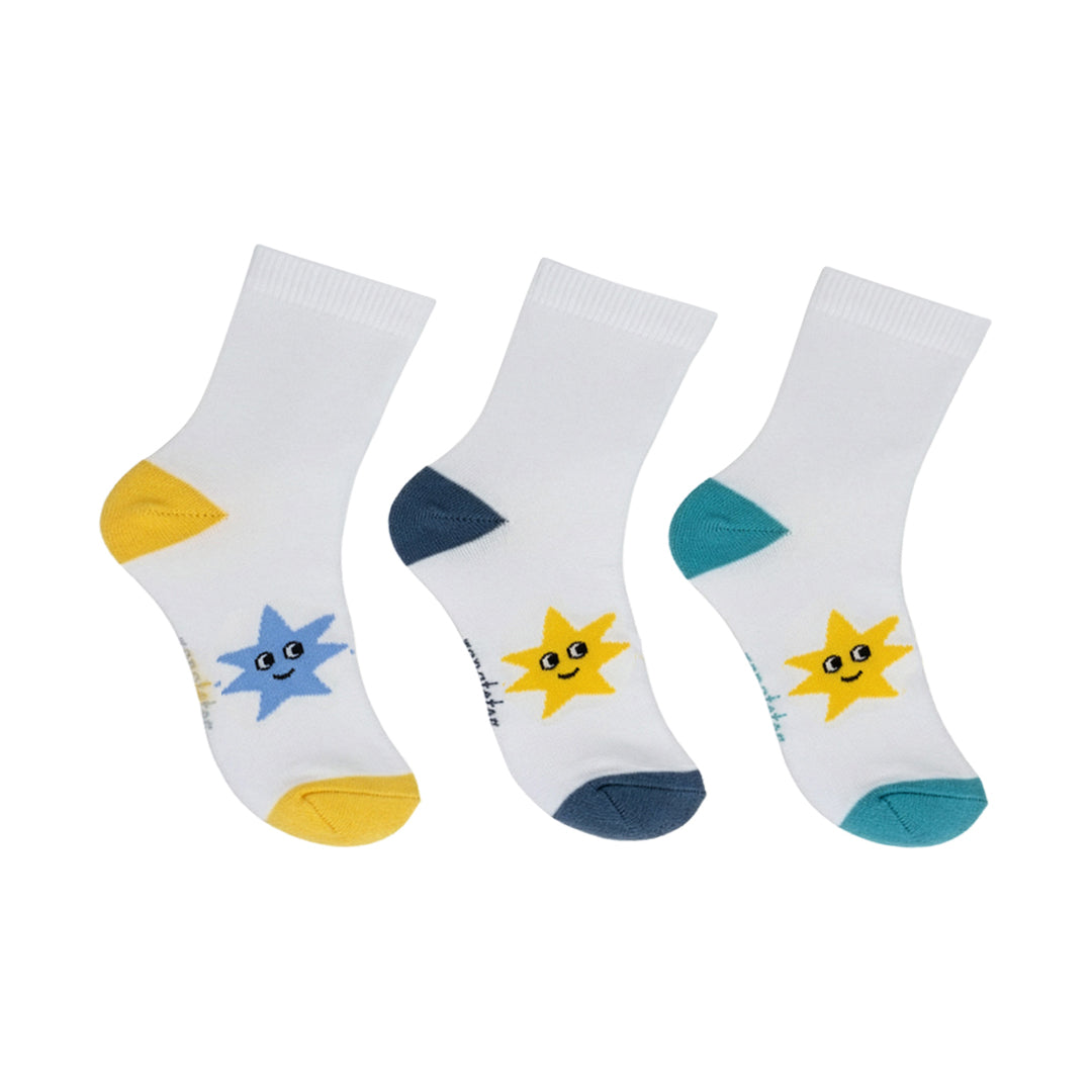 Pack de 3 Calcetines Ergonómicos Blancos School Talla 22-24