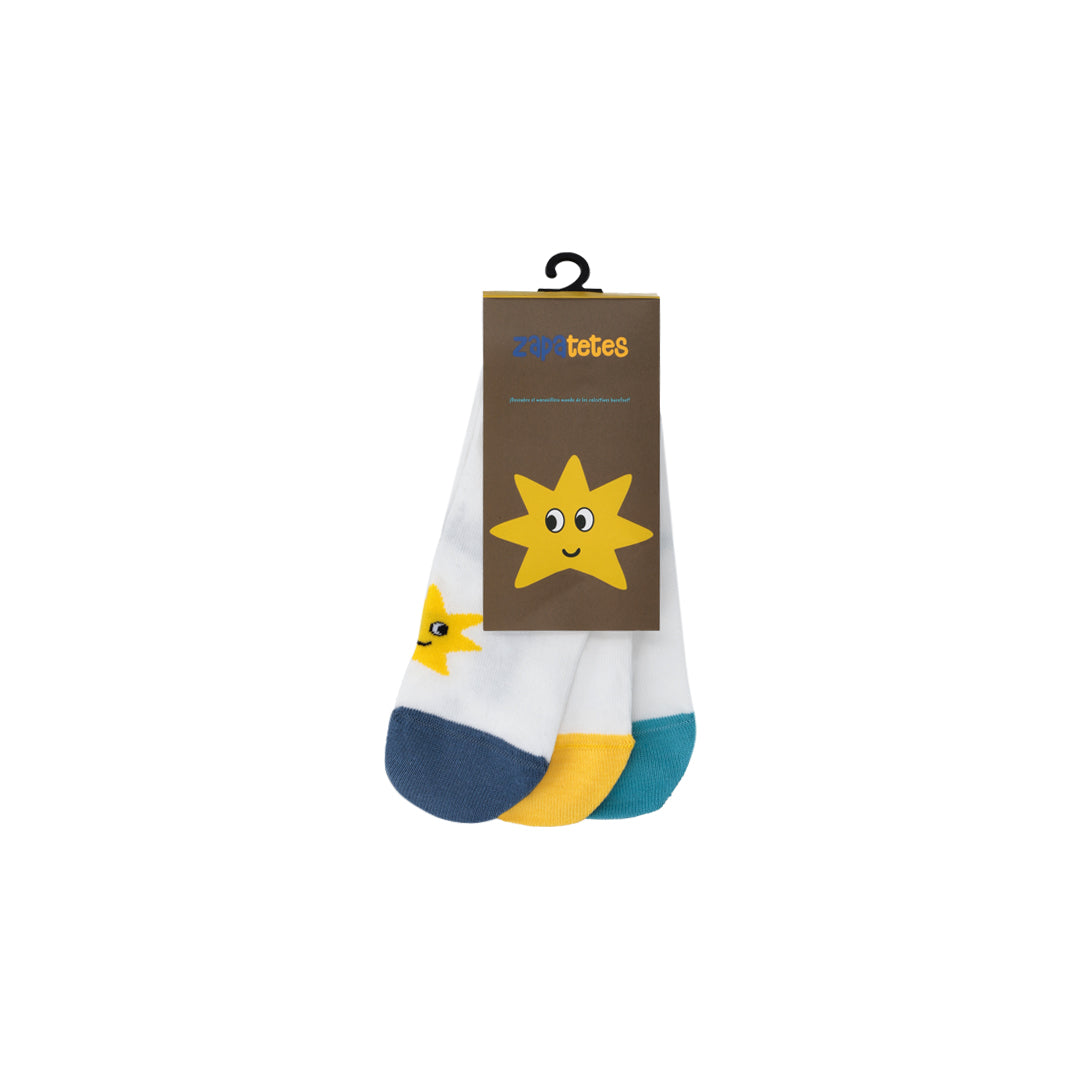 Pack de 3 Calcetines Ergonómicos Blancos School Talla 22-24