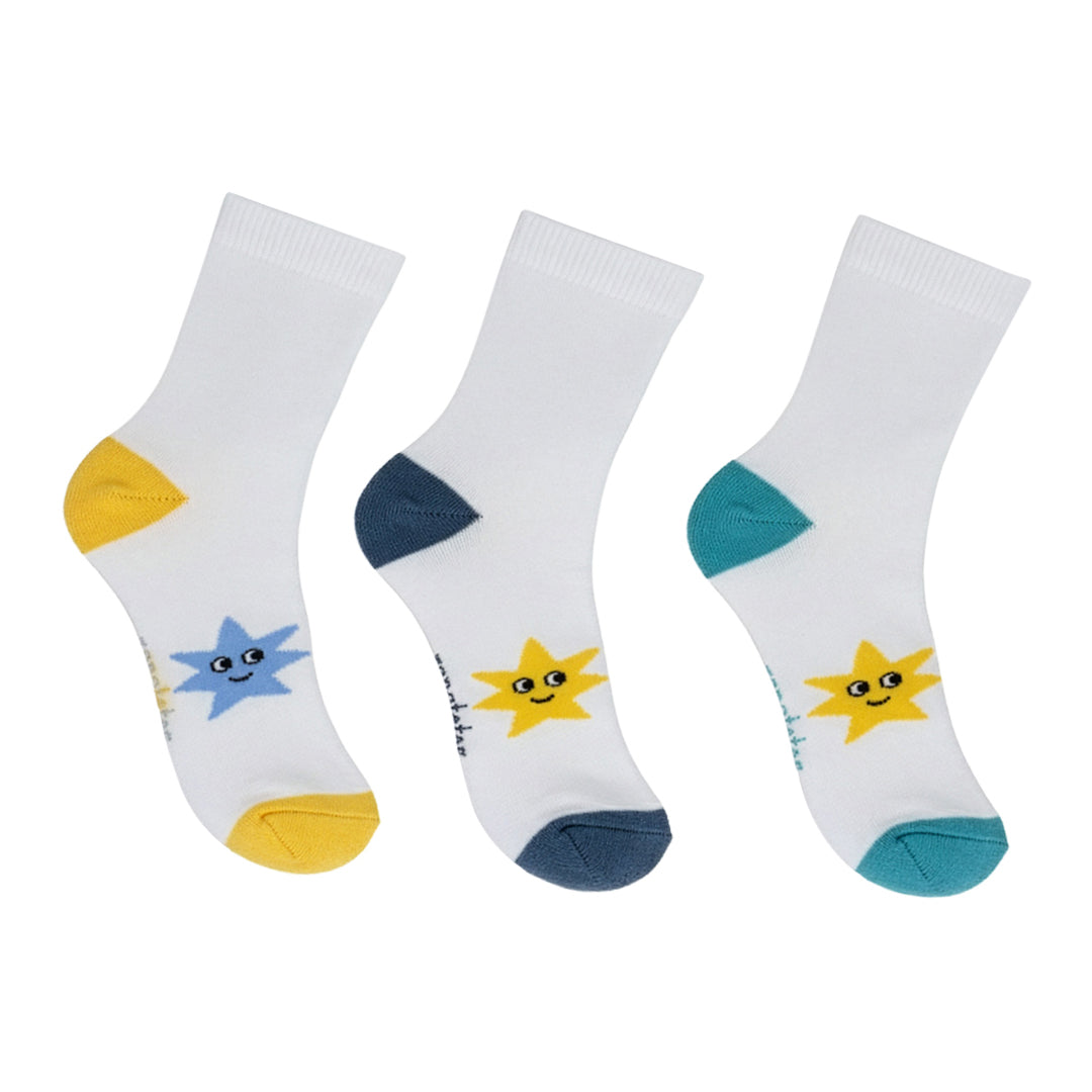 Pack de 3 Calcetines Ergonómicos Blancos School Talla 25-27