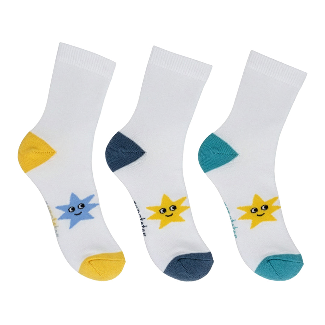 Pack de 3 Calcetines Ergonómicos Blancos School Talla 28-30