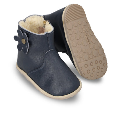 Botita "Perfect" Azul con Chiporro y Flor - Infant