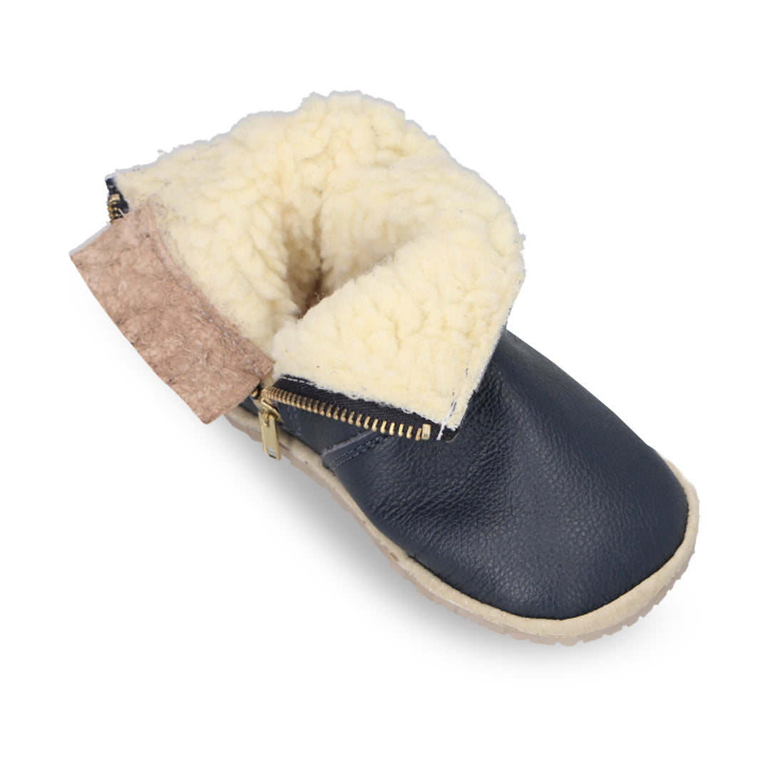 Botita "Perfect" Azul con Chiporro y Flor - Infant