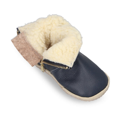 Botita "Perfect" Azul con Chiporro y Flor - Infant