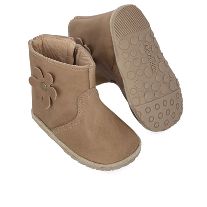 Botita "Perfect" Café Camel con Flor  - Baby