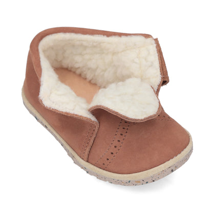 Zapato "Comfy Plus" Café Gamuza con Chiporro - Infant