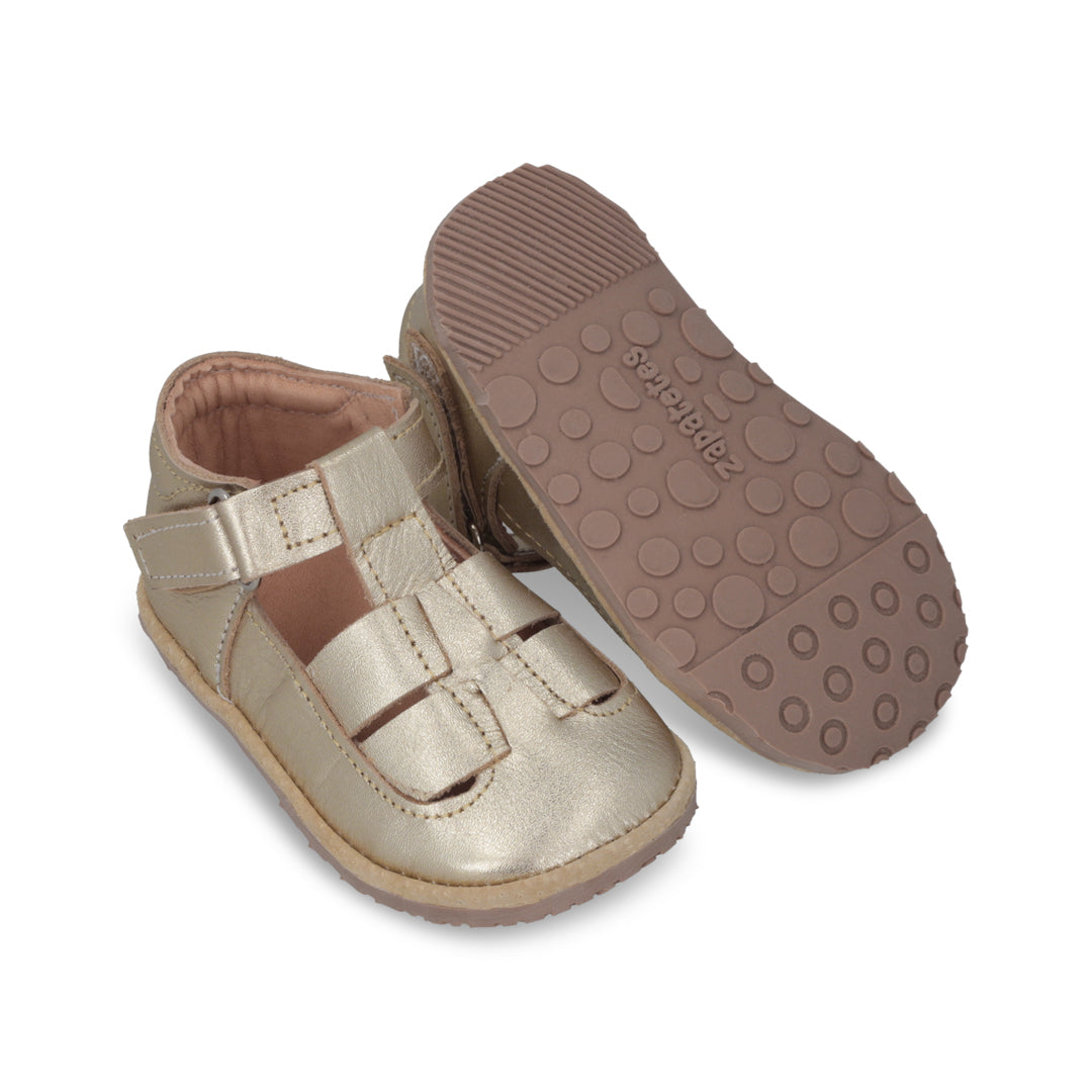 Sandalia Ergonómica Dorado con velcro- Infant