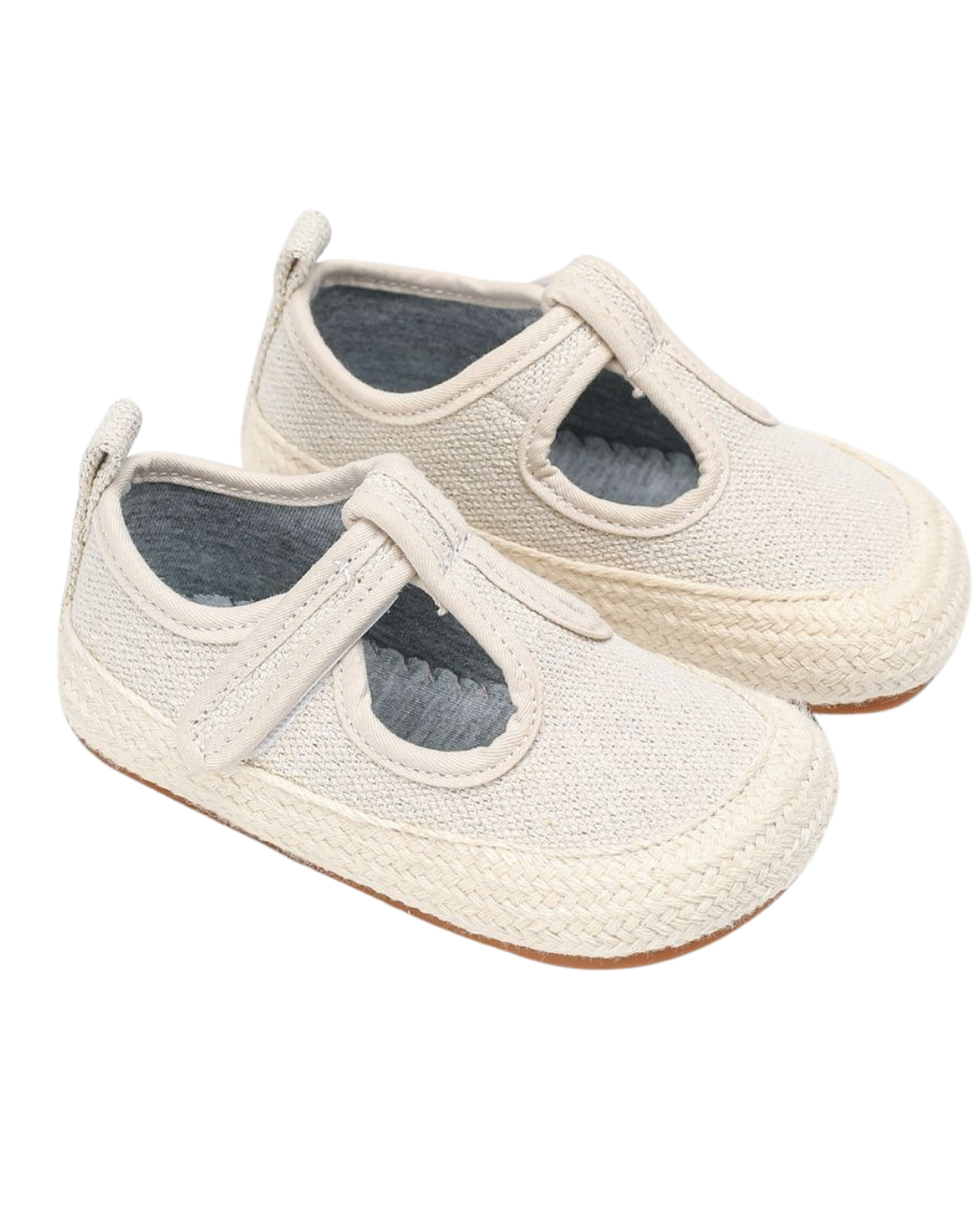 Alpargata Lona "Shiny" Beige Brillos Dorados - Baby