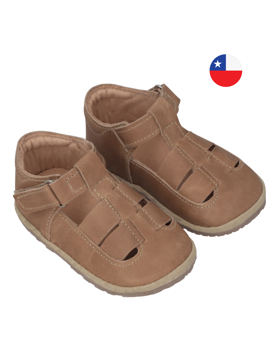 Sandalia Ergonómica Camel con velcro- Infant
