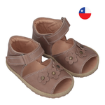 Sandalia Ergonómica Beige Abierta Flores - Toddler