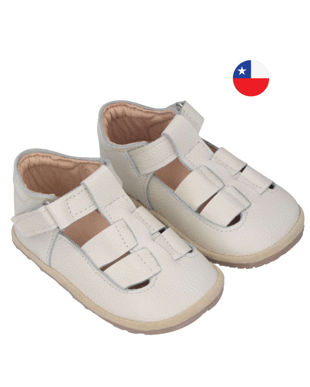 Sandalia Ergonómica Crudo con velcro - Infant