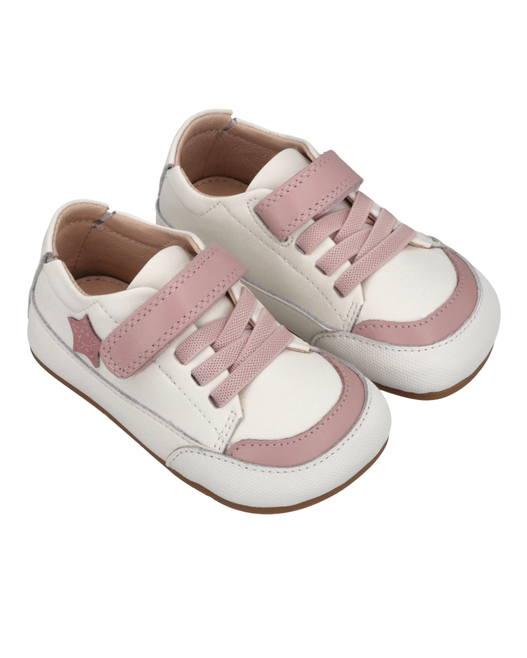 Zapatilla New "Star" Blanca con estrella Rosada - Baby