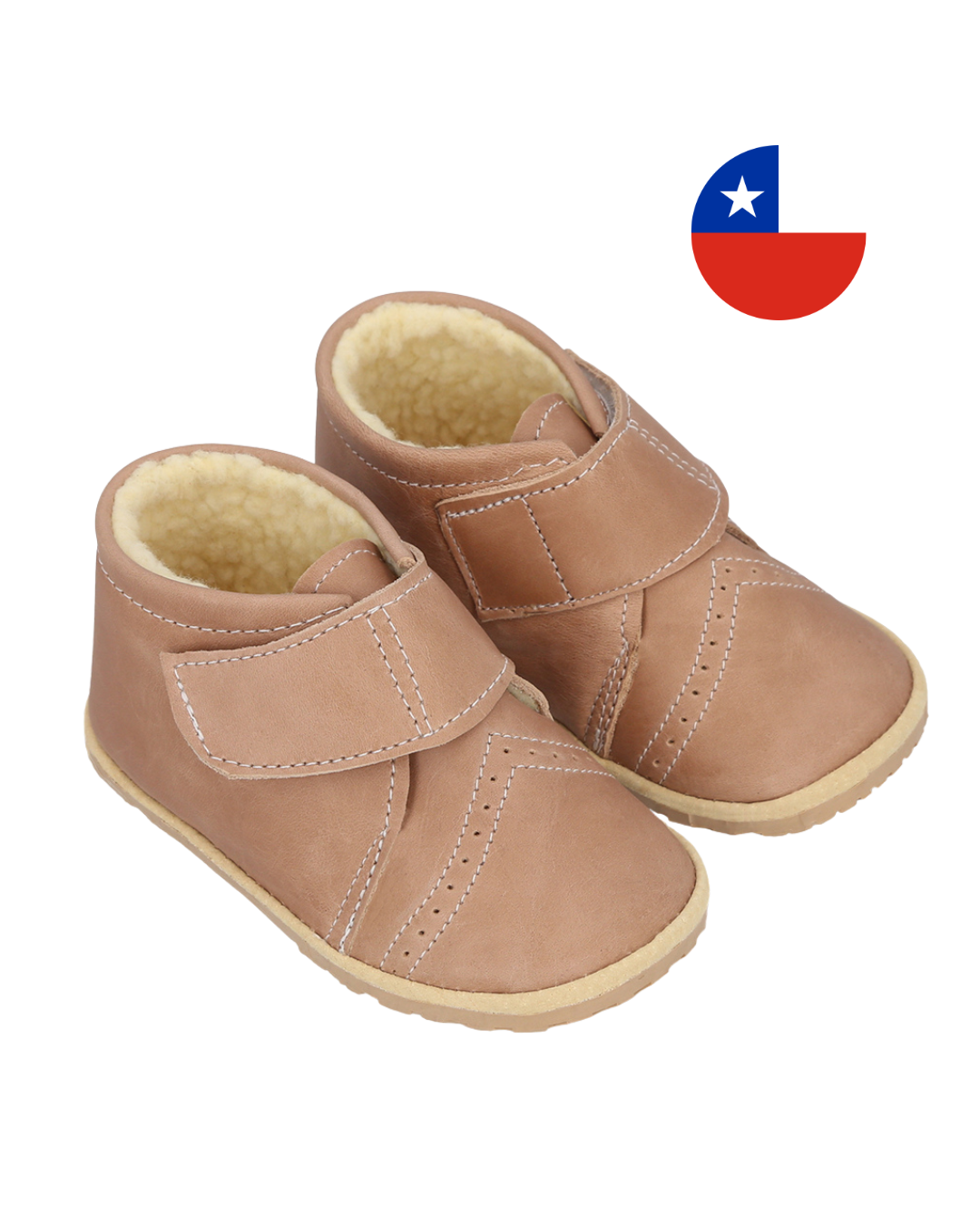 Botín Corto "Comfy Plus" Beige con Chiporro - Infant