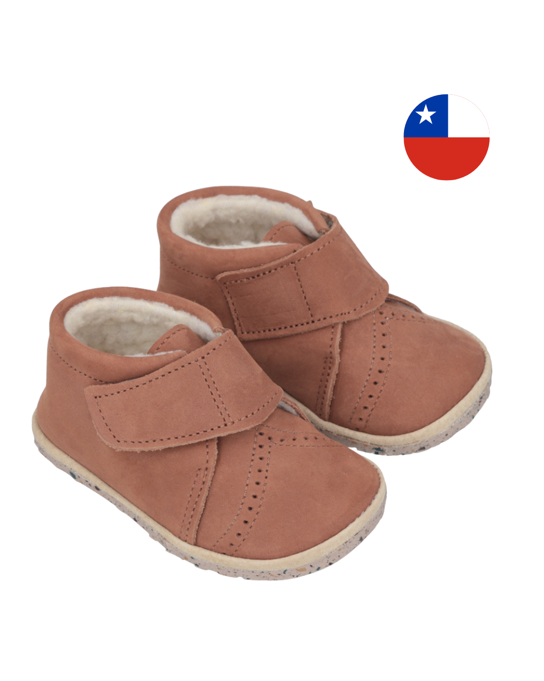 Zapato "Comfy Plus" Café Gamuza con Chiporro - Infant