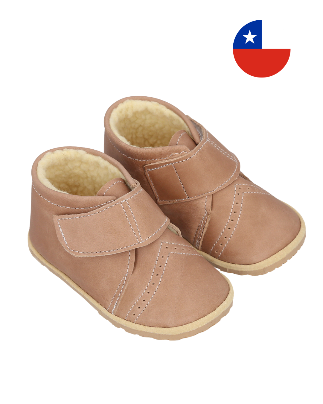 Botín Corto "Comfy Plus" Camel con Chiporro - Baby