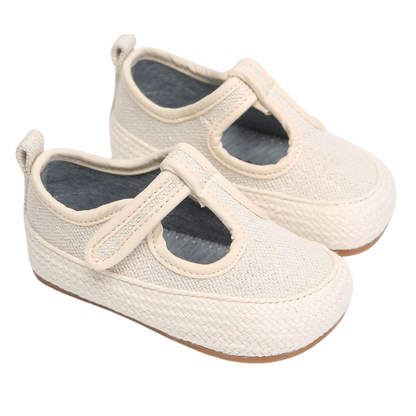 Alpargata "Shiny" Beige Brillos Dorados - Infant