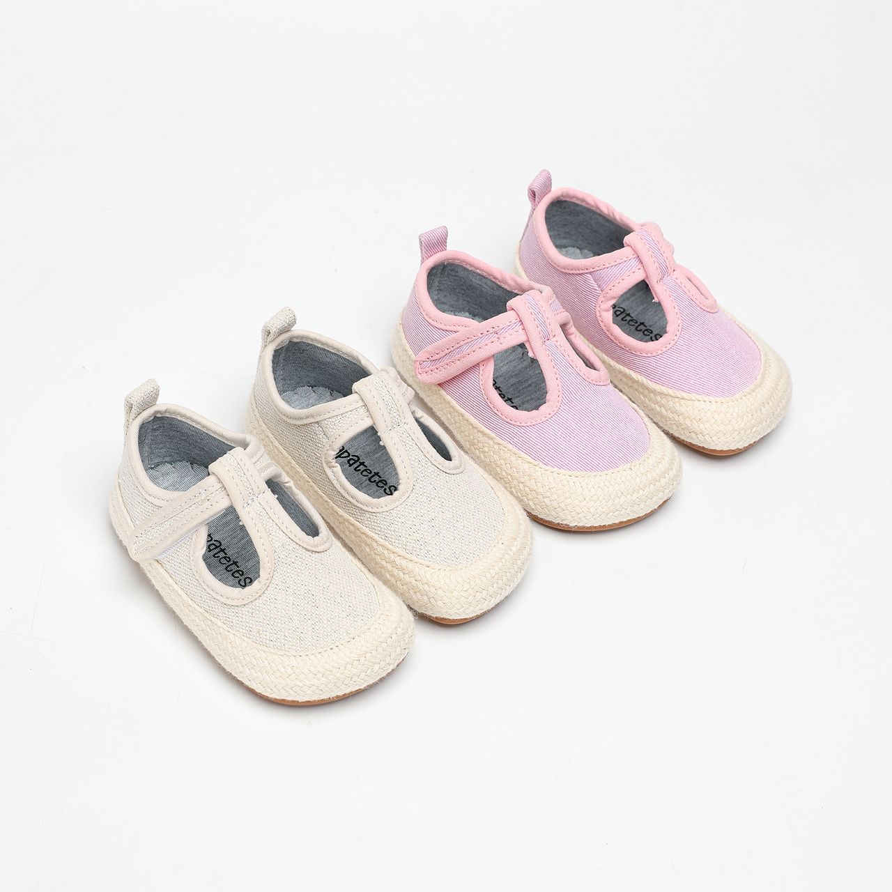 Alpargata Lona "Shiny" Beige Brillos Dorados - Infant