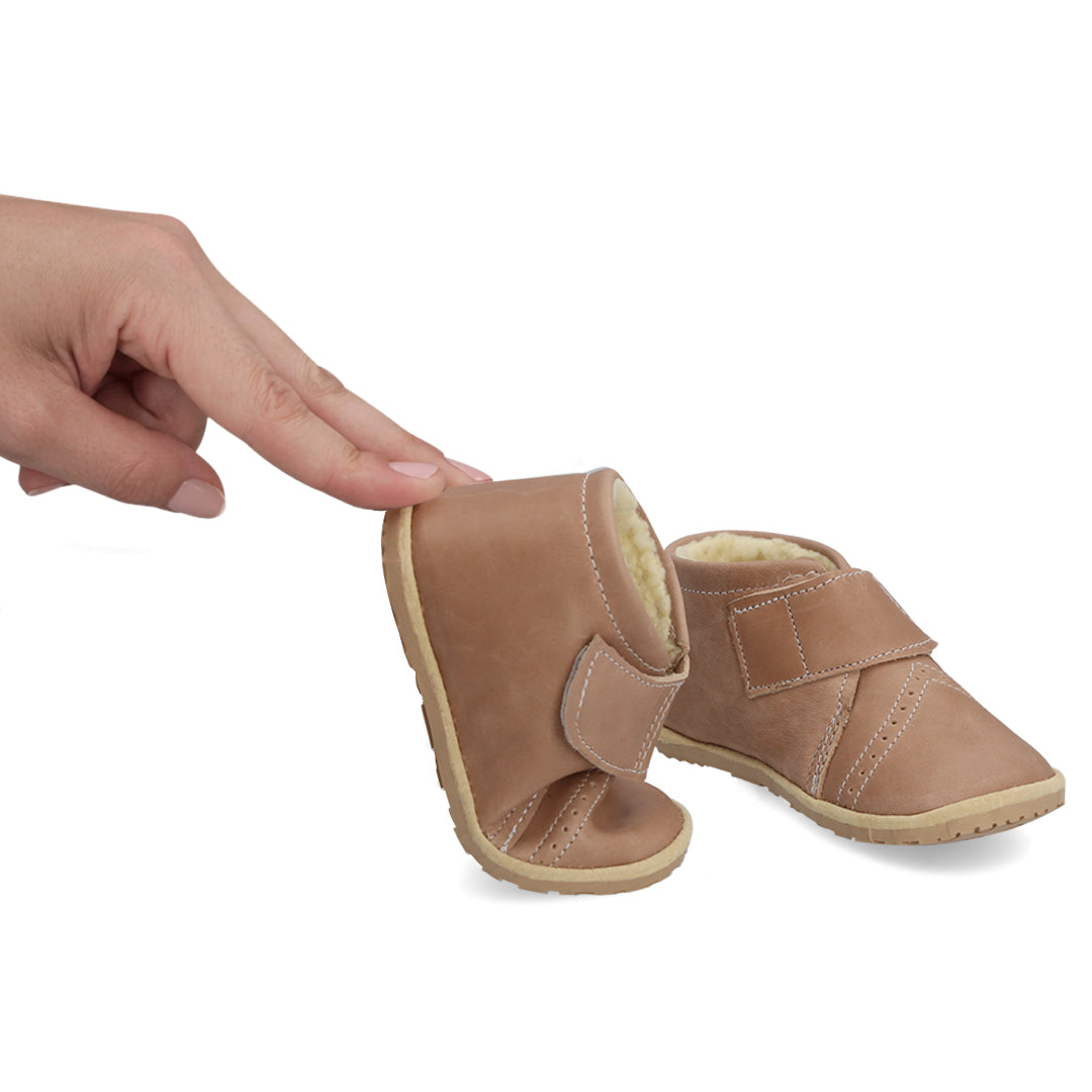 Botín Corto "Comfy Plus" Beige con Chiporro - Infant