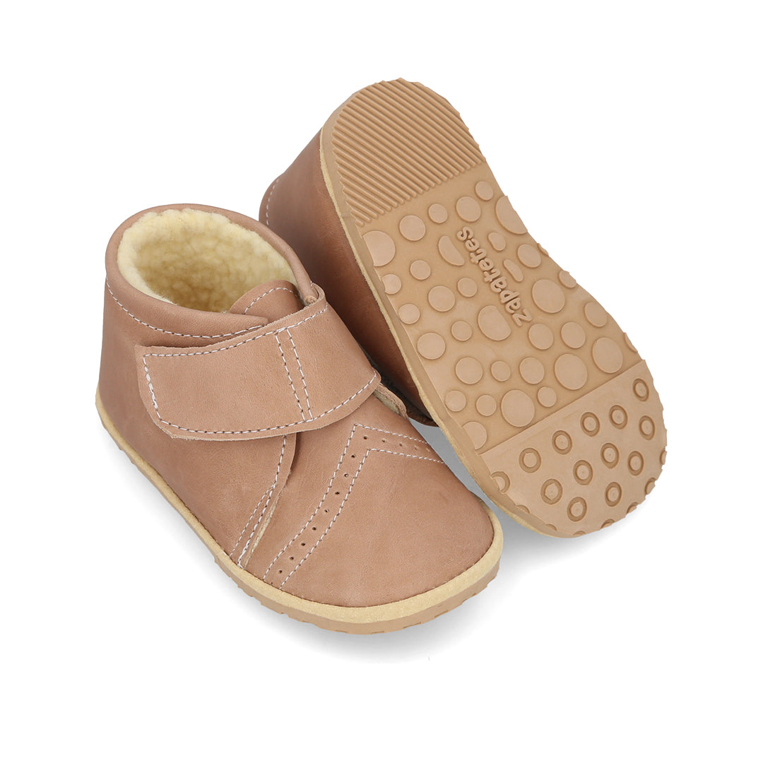 Botín Corto "Comfy Plus" Beige con Chiporro - Infant