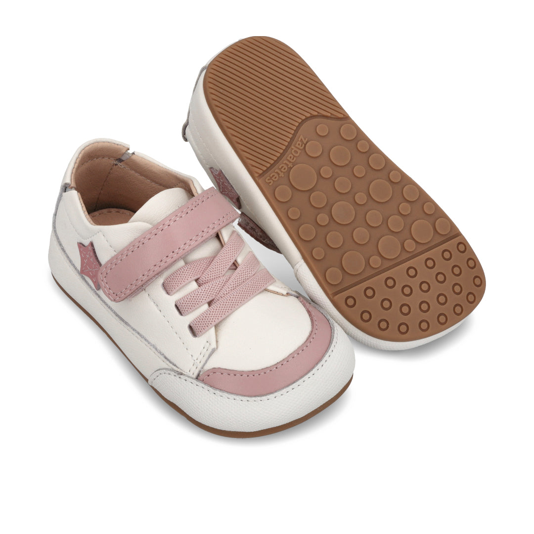 Zapatilla New "Star" Blanca con estrella Rosada - Baby