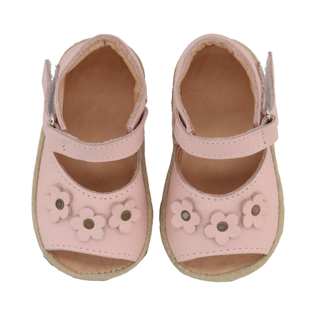 Sandalia Ergonómica Rosada Abierta Flores - Toddler