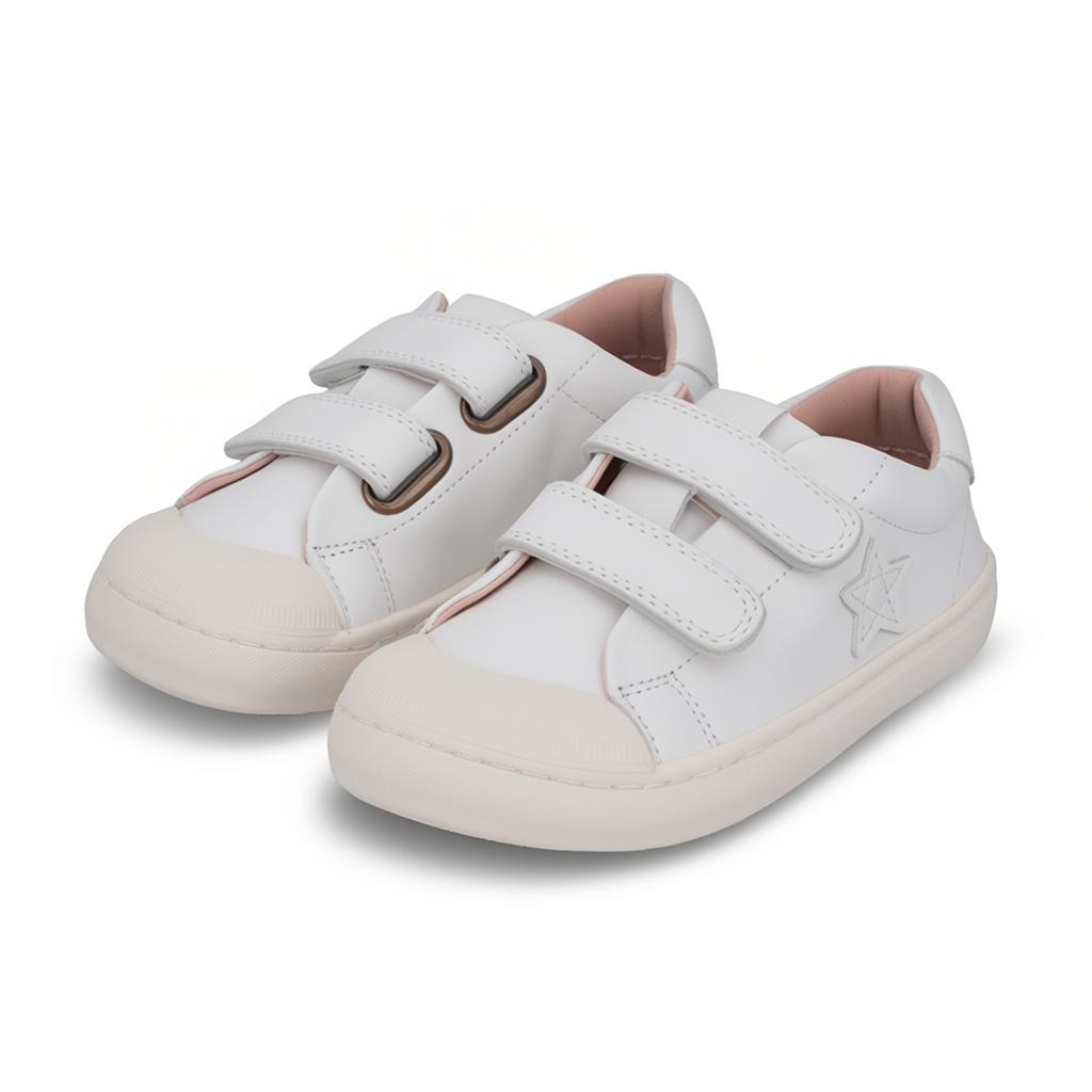 Zapatilla "Star" School Blanca con velcro- Kids